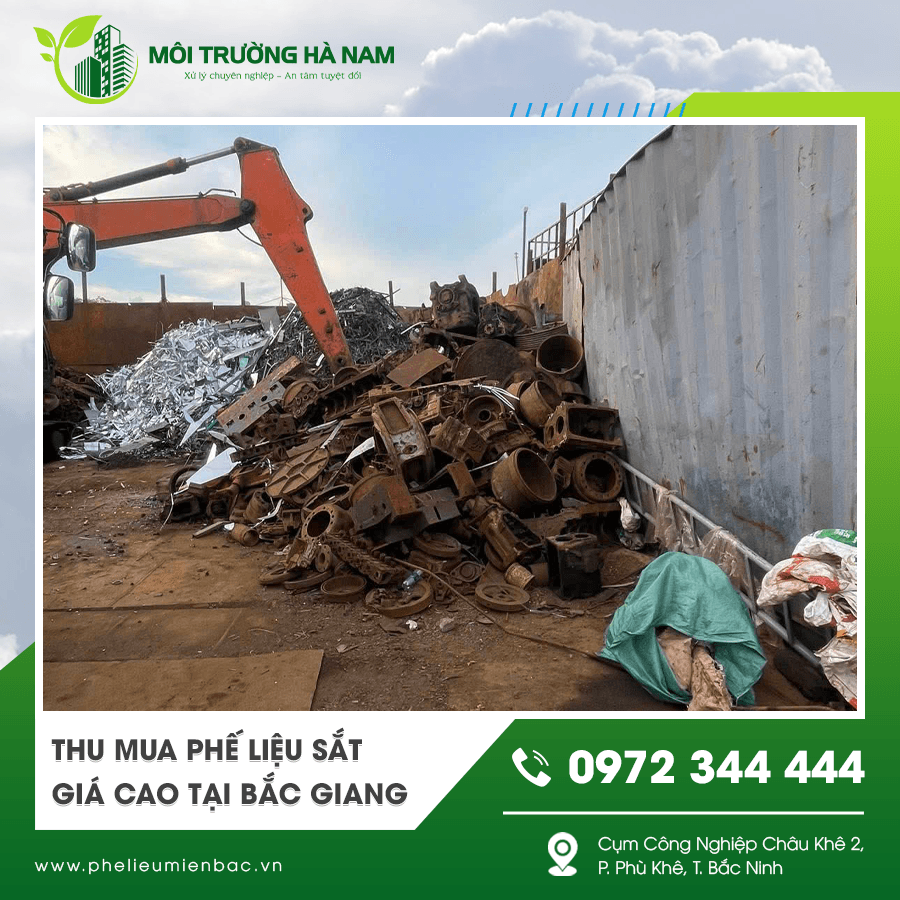 Bãi tập kết phế liệu sắt tại Bắc Giang số lượng lớn Bãi tập kết phế liệu sắt tại Bắc Giang số lượng lớn
